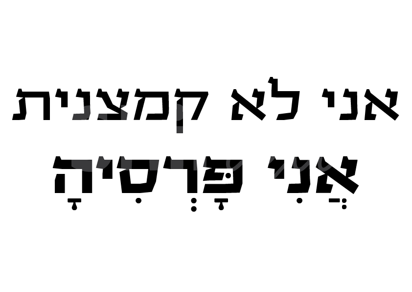 חולצת נשים הדפס משפט אני לא קמצנית אני פרסיה