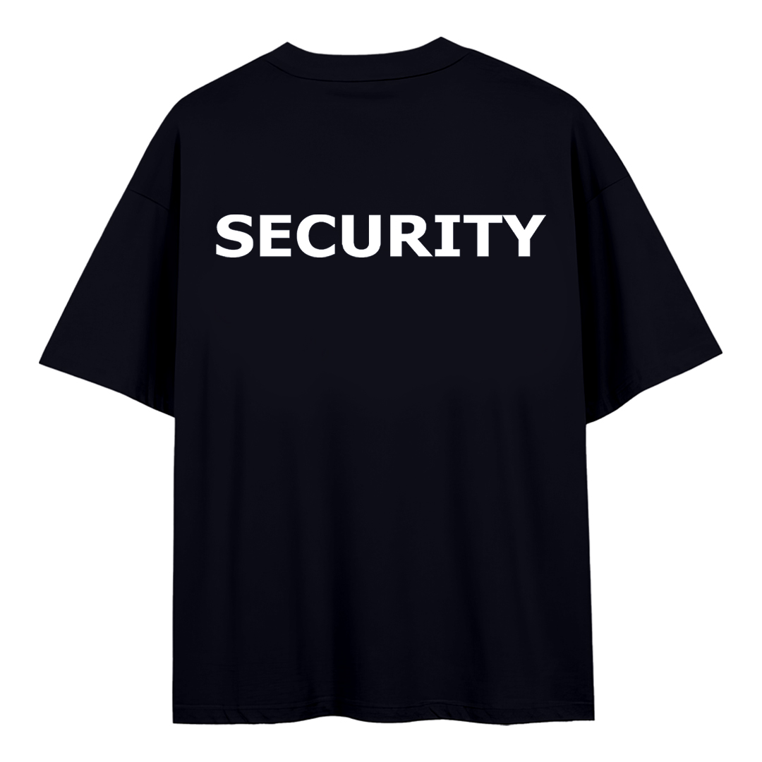 טריקו בגדי עבודה הדפס גב SECURITY
